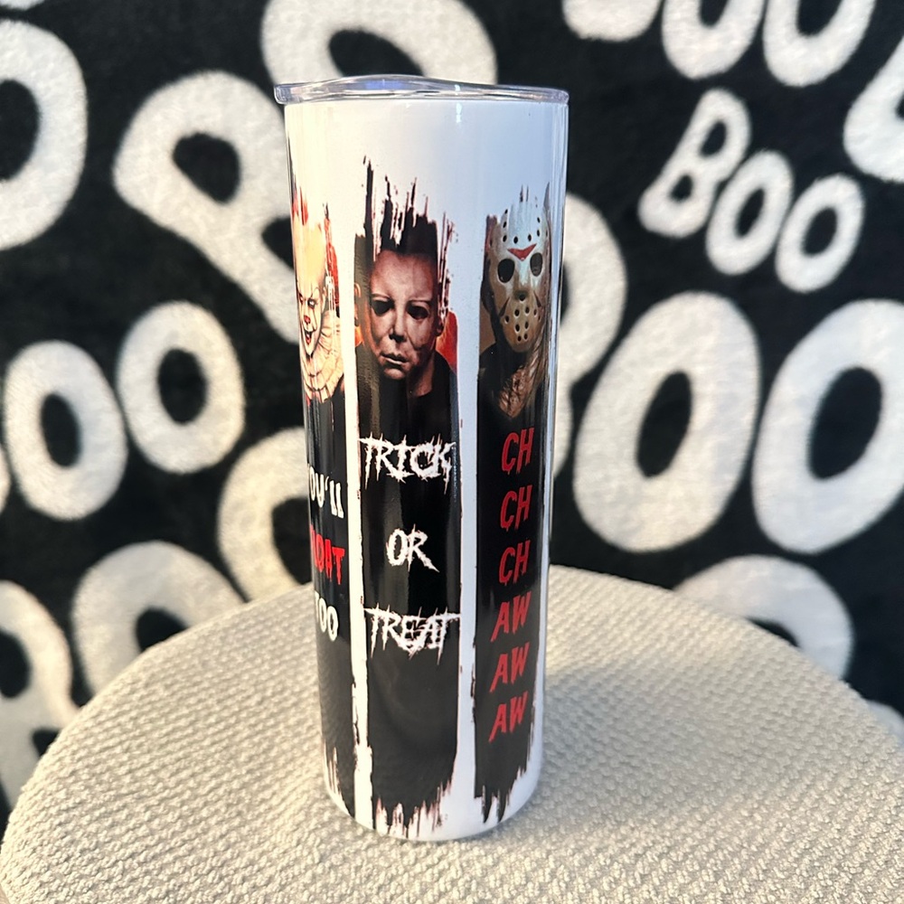 NEW- Horror character 20 oz stainless steel tumbler.